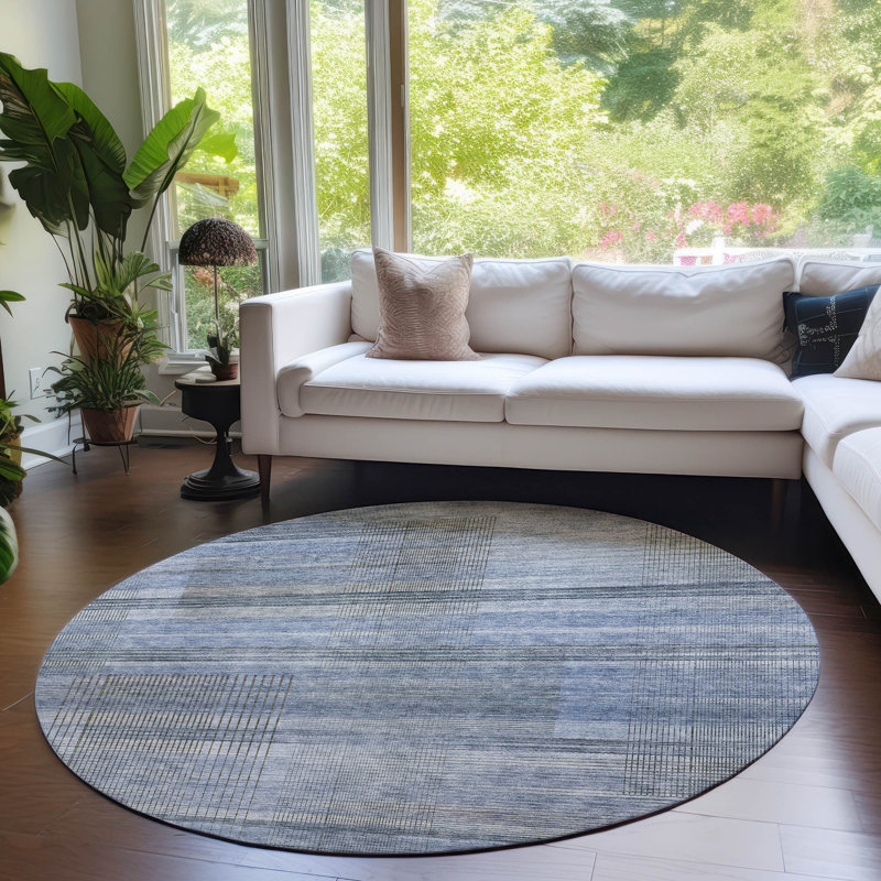 Tapis antidérapant Charice, Rond 8 pi