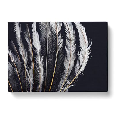 The Dynamic Bird Feathers - Wrapped Canvas