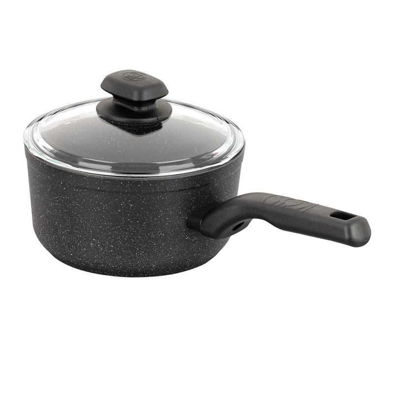 Casserole antiadhésive en aluminium 2 pièces 2 litres avec couvercle Korkmaz Ornella