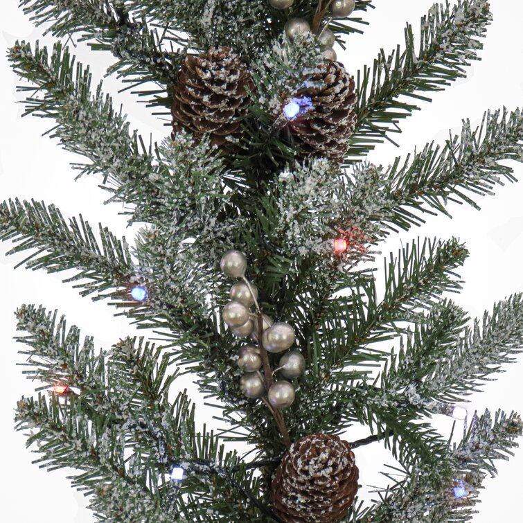 National Tree Company, 9' Christmas Trimmed Snowy Twig Garland, 200 Wa