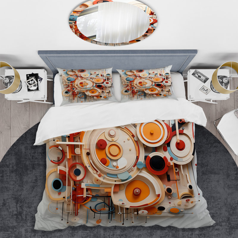 Ensemble de housse de couette Abstract I, Housse de couette pour très grand lit et 2 très 