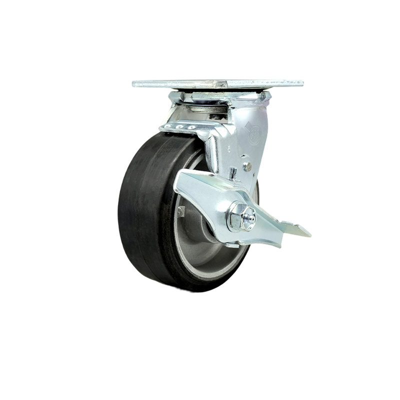 Caoutchouc sur roulettes en aluminium