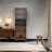 Multi-use Walnut Mdf Mid-century Cabinet For Cats With Scratch Bed