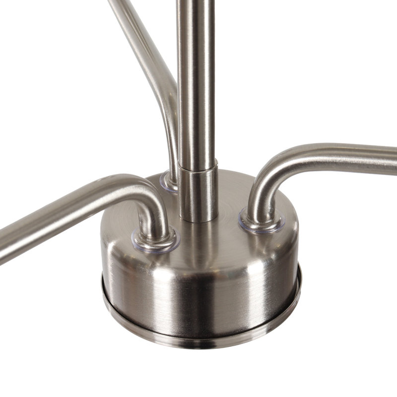 Lustre à 3 lumières avec abat-jour à intensité variable, Nickel satiné