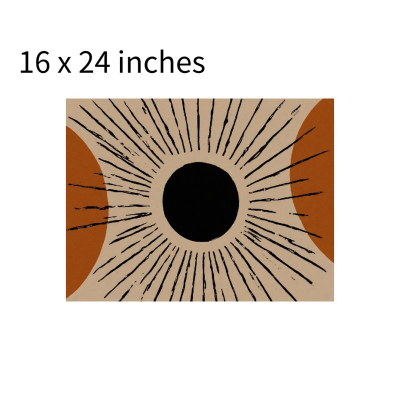 Sunburst Pattern Bath Rug, 16 X 24
