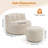 Oversized Adult Bean Bag Chair With Ottoman, Corduroy Fabric Lazy Sofa, Plump Shredded Foam Filled, Soft Fluffy & Portable, Back Support For Napping & Gaming-161322703