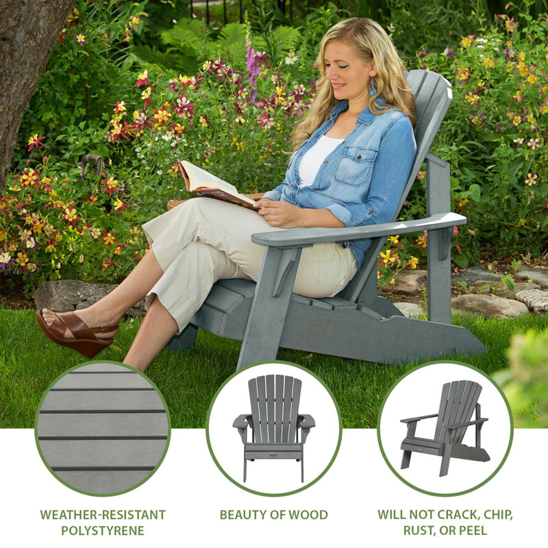 Outdoor Adirondack Chair, Harbor Gray