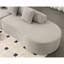 Canapé combiné moderne incurvé avec tissu éponge, conception minimaliste pour les salons, installation facile, comprend trois coussins, gris-2126273834