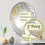 Miroir mural à pois gris et jaune Symphony MIR102739 O-95187082