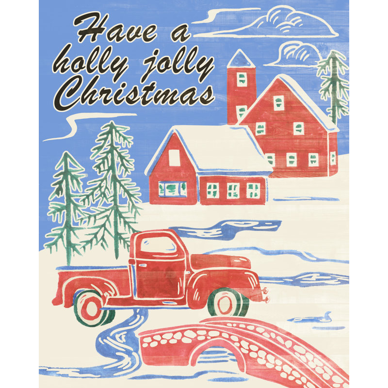 Home For Christmas II by Melissa Wang - No Frame Print on Canvas, 46cm H x 30cm W x 3.8cm D