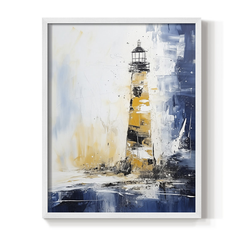 «NAUTICAL Series», reproduction encadrée en bois massif, H 11 po x l 9 po, Blanc