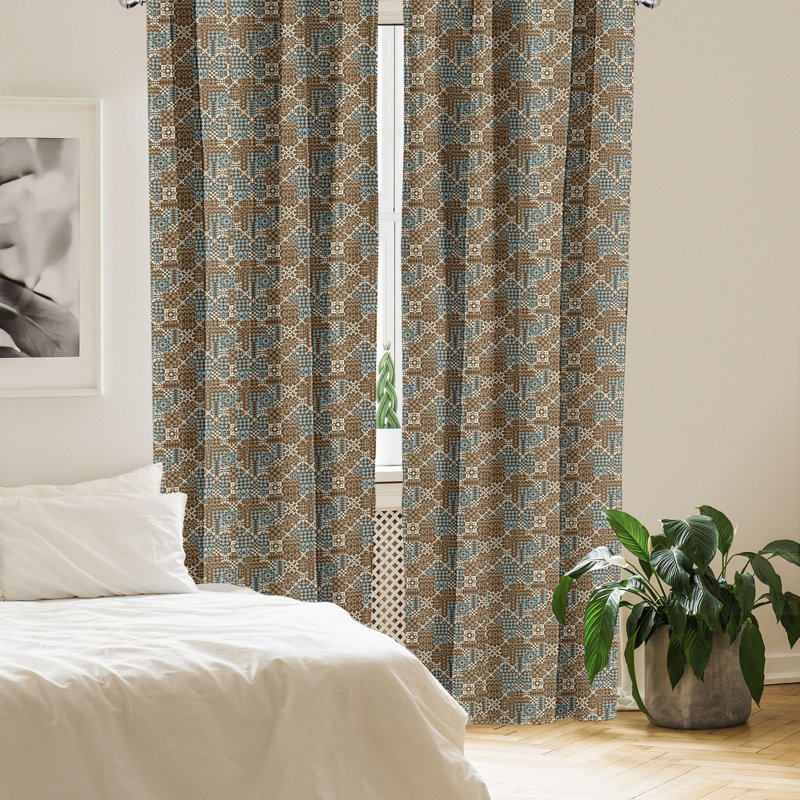 Rideaux 4 panneaux East Urban Home