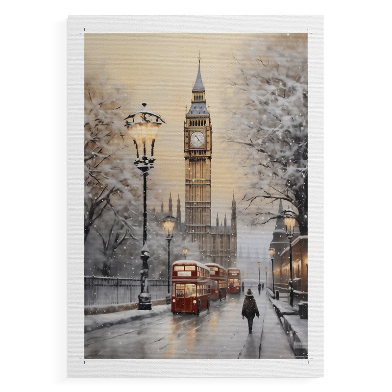 Christmas Holiday Art DLX - Impression sur toile seulement - NON-CADRE, H 48 po x l 32 po