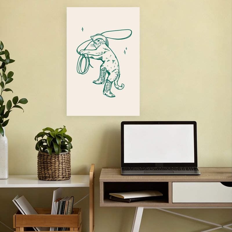 1 Piece Wrapped Canvas Wall Art, 45.72cm H x 30.48cm W, Green/Beige