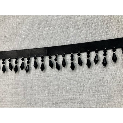 Crystal Beaded Fringe 1.5" Width Trim Handmade