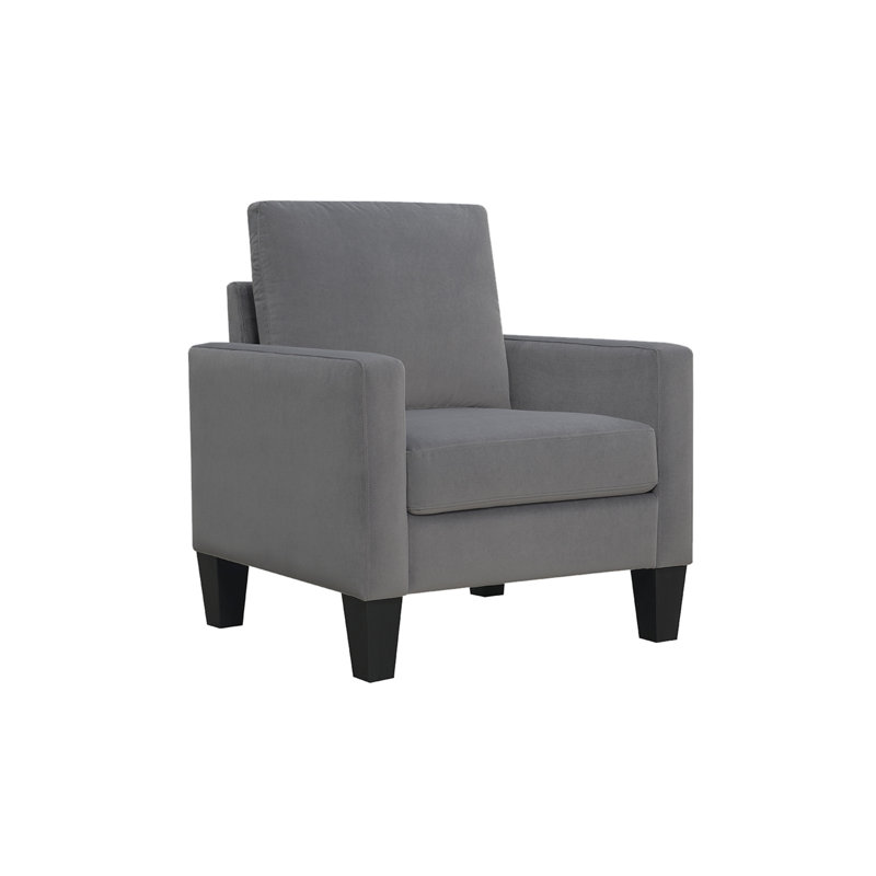 Fauteuil rembourré 32 po gris et noir