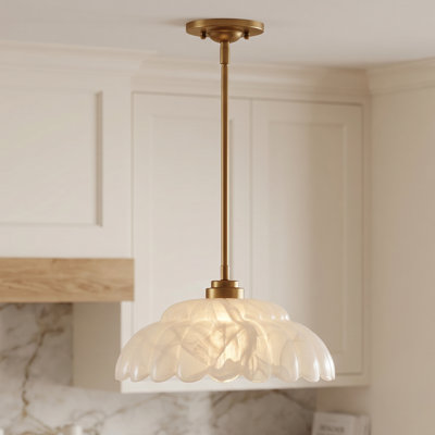 Whitecap 1-Light Brushed Gold Pendant Light
