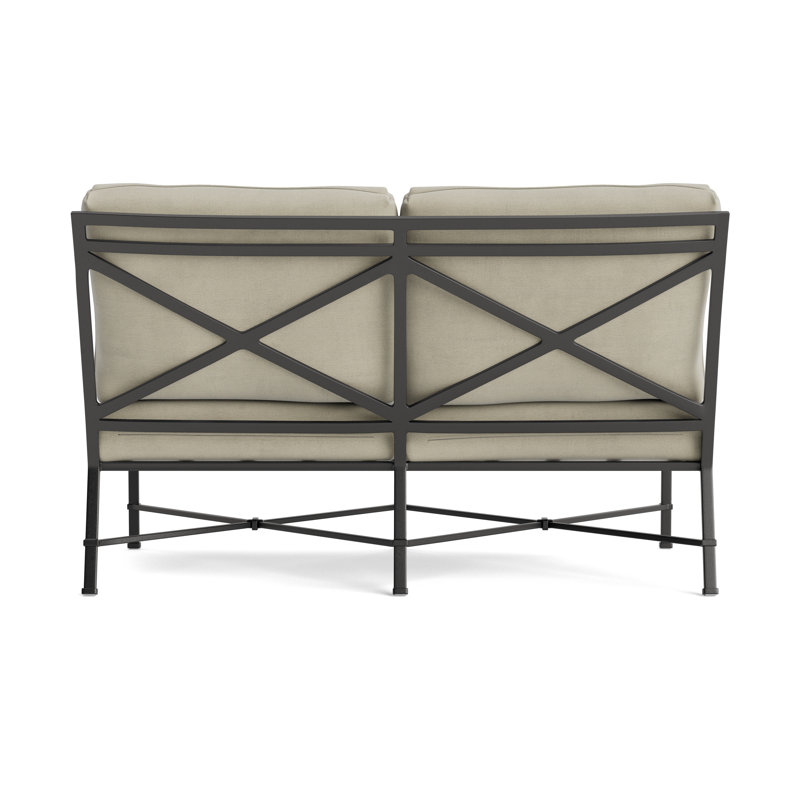 Venetian Outdoor 2 - Seat Loveseat, Fusion Moccasian, Textured Pewter