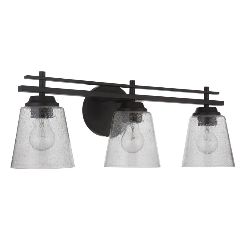 WoodWard 3 - Light Dimmable Vanity Light, Flat Black