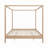 Solid Wood Canopy Bed Frame Four Poster Platform Bed With Slats Support, No Box Spring Needed