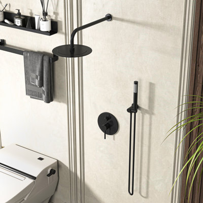 10 in. Multi-Function Adjustable Handheld Shower Head 2.5 GPM