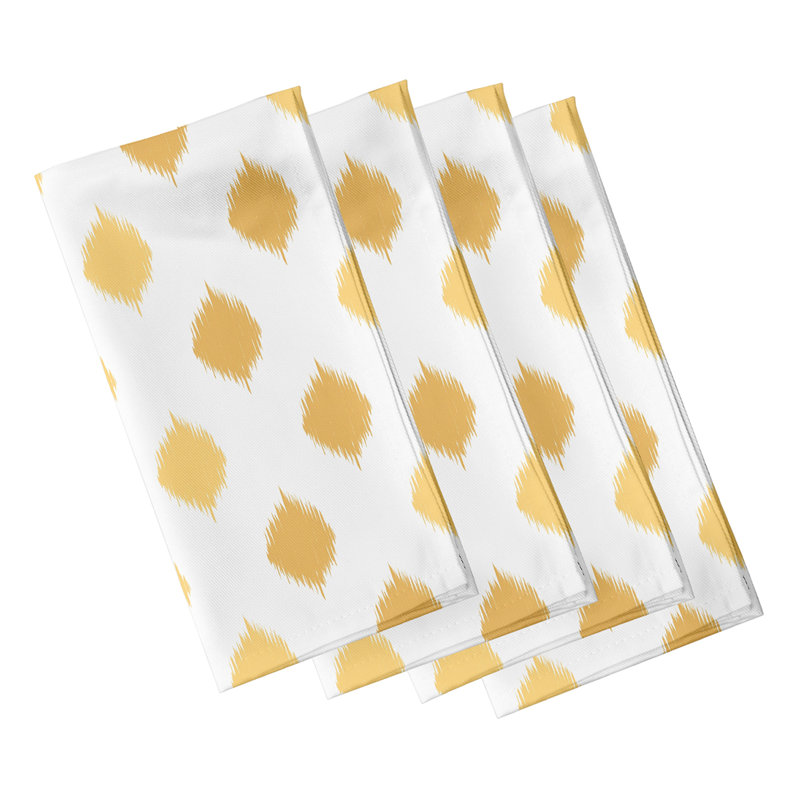 Ensemble de serviettes 4 pièces Daedrian, L 18 po x L 18 po, Géométrique 1, Corail