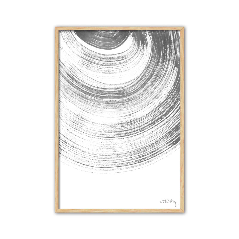 Ink V by Marta Castet-Bellocq - Single Picture Frame Painting, 92cm H x 62cm W x 3cm D