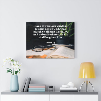 Wisdom James 1:5 1 Piece Wrapped Canvas Wall Art
