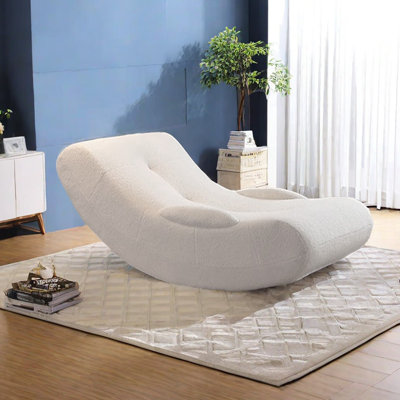 Ergonomic Crescent Shape Rocking Chair Metal