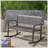 Acacia Wood Patio Rocking Loveseat With Armrests, Slatted Seat And Backrest For Outdoor Relaxation-254701992