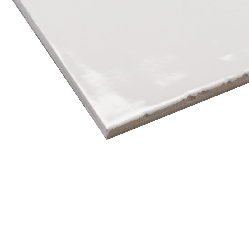 Magma 2" x 5" Zellige Italian Porcelain Subway Tile, Bianco White