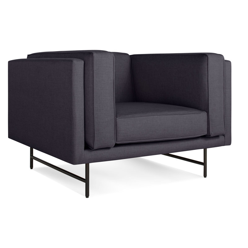 Bank Club Chair, Lava Polyester Blend, Black