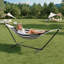 Hamac double pour 2 personnes avec support en acier, lit en coton 450 lb-1422340189