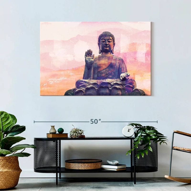 Adella Hengshan Bouddha assis, H 30 po x l 45 po