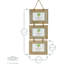 Nicola Spring - Rustic Wooden Hanging 3 Photo Frame - 6 x 4" - Natural