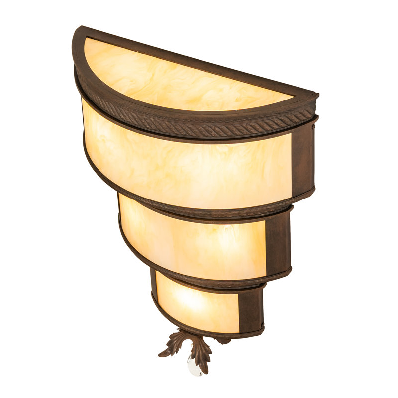 18" Wide Rope Trimmed Cilindro Wall Sconce