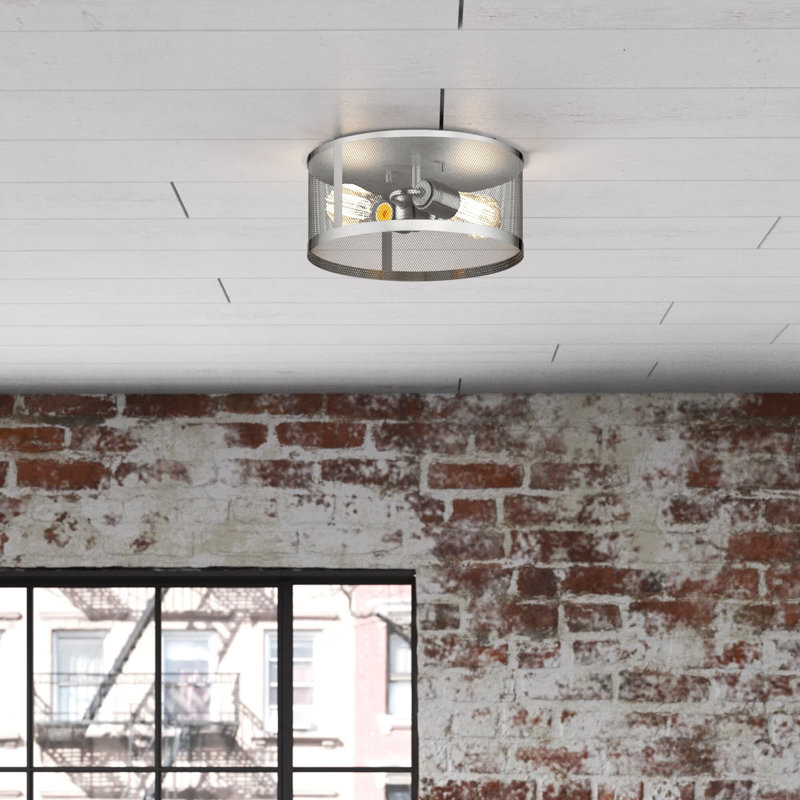 Alyria Steel Flush Mount, Chrome
