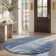 Ashal Abstract Shag Light Blue/Cream Area Rug