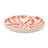 Hand-Painted Stoneware Low Bowl with Botanical Design