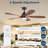 52" 5-Solid Blade Modern Ceiling Fan with Light and Remote-586207415