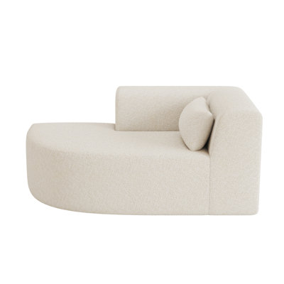 Chaise longue rembourrée avec coussin Quade