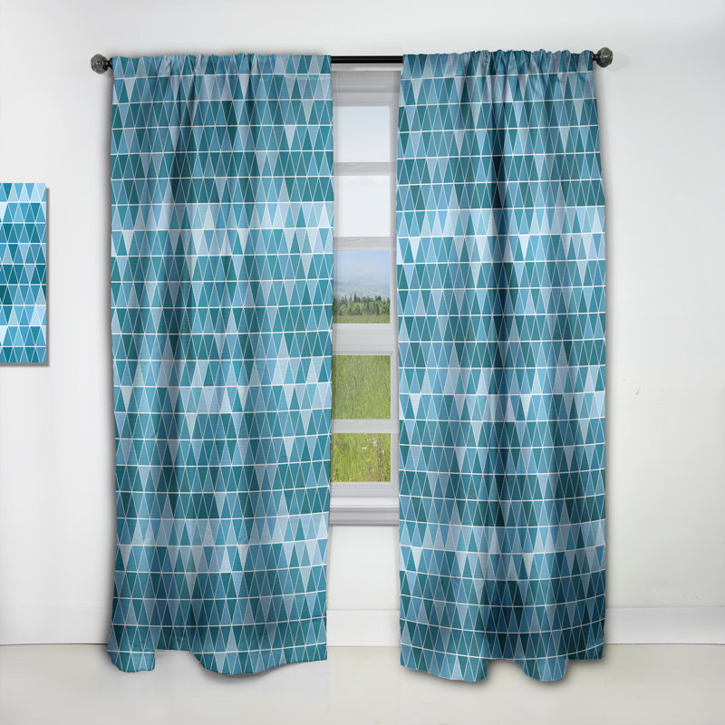 Rideau en lin / polyester, L 52 po x L 108 po
