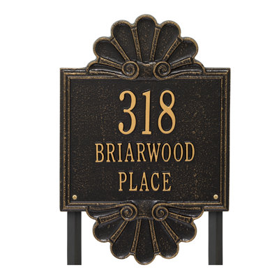 Signature Series 3-Line Lawn Address Sign