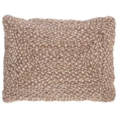RECTANGLE JUTE PILLOW  MUSHROOM