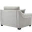 Fauteuil gris avec rembourrage en chenille - Revêtement surdimensionné et design élégant-1714718733