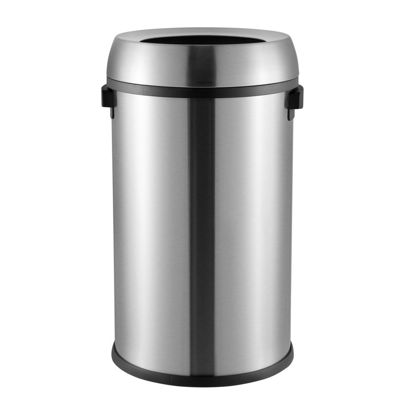 17.2-Gallon Stainless Steel Open-Top Trash Can