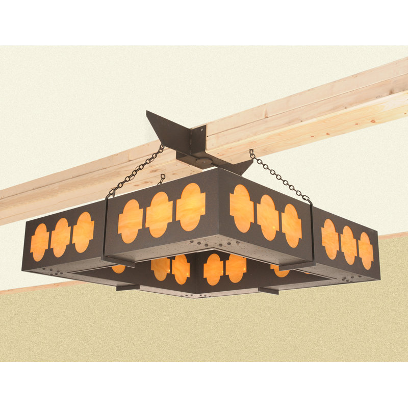 Rustic Lodge Acrylic Semi Flush Mount