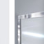 DreamLine Infinity-Z P 30 po x l 60 po x H 74 3/4 po, porte de douche coulissante semi-sans cadre en nickel brossé avec base de douche blanche à drain central-134700353-134700357-135926600