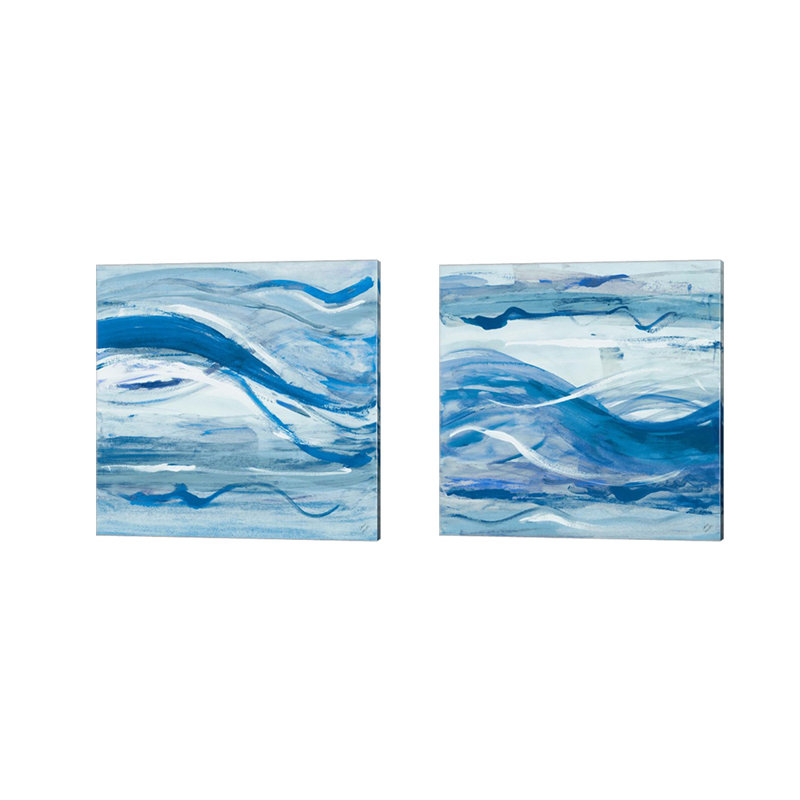 Blue Bossa Nova Canvas Art Set, 14" x 14"