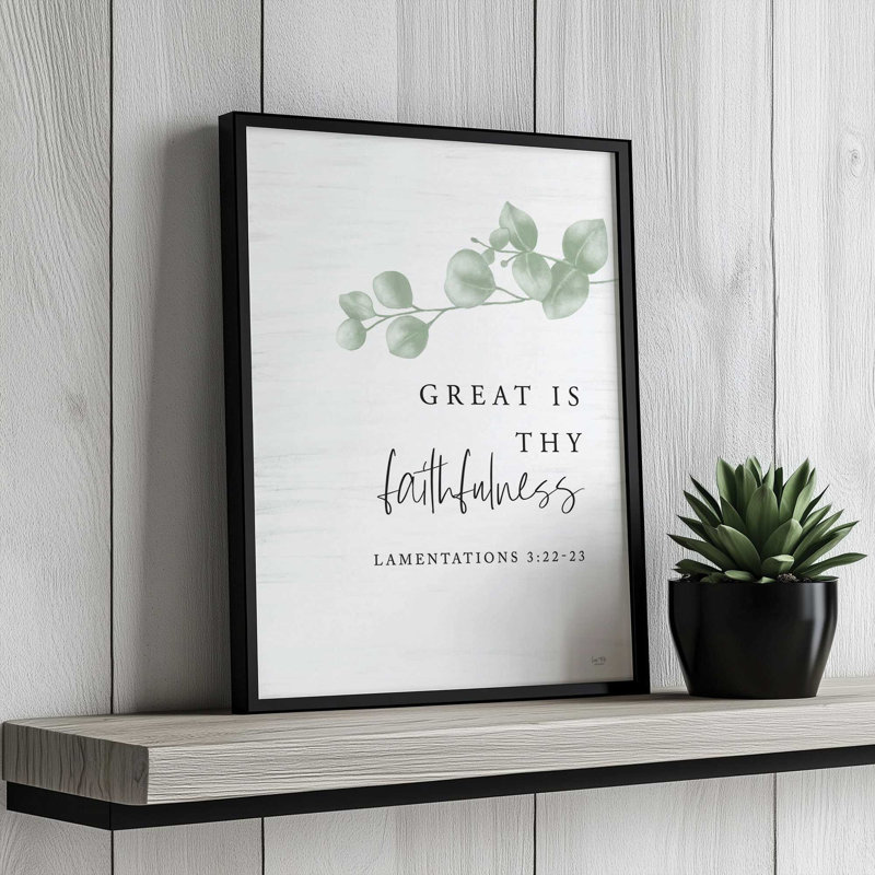  «Is Thy Faithfulness Set 2 of 2» par Lux + Me Designs, reproduction d'art, L 24 po x H 32 po, Toile avec cadre, Brun